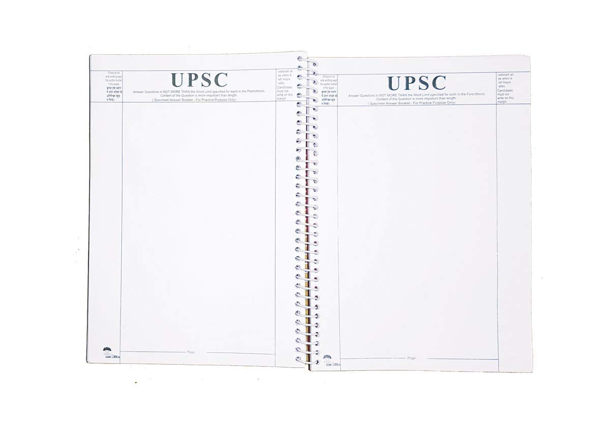 amblitz UPSC Blank Practice Answer Sheet | 200 Pages | Spiral Notebook ...
