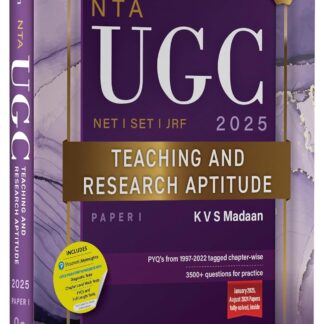 Pearson NTA UGC NET 2025 Paper 1 by KVS Madaan | Teaching & Research Aptitude | NET/SET/JRF | 3500+ Practice Questions | Unit-wise Previous Years’ Questions (1997-2022) | Fully Solved Papers from 2022-2025 | Chapter-wise Digital Diagnostic Tests, Mock Tests & 10 Full-Length Tests accessible through Pearson MyInsights