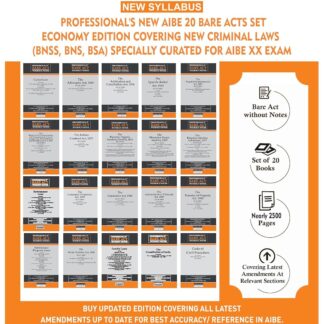 PROFESSIONAL'S NEW SYLLABUS ECONOMY EDITION Bare Acts without Notes for AIBE as per BCI Guidelines- New & Updated Set of 20 Books covering latest amendments includes New Criminal Laws (BNSS, BNS, BSA)